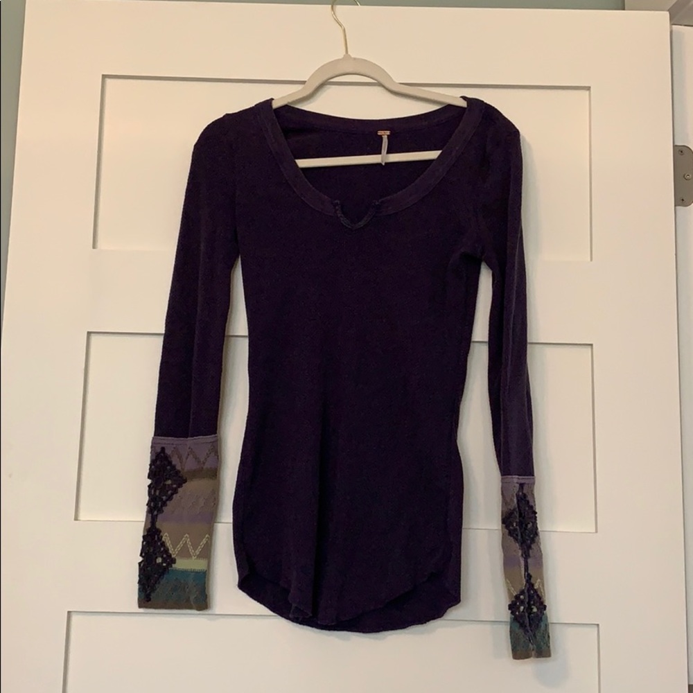 Free People waffle Shirt